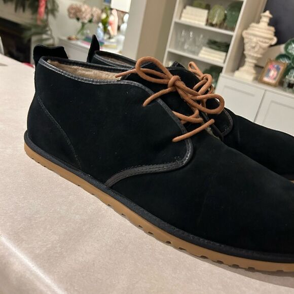 Men’s Ugg Maksim Black Suede Lace Up Boot Shoe Size 18 - Picture 9 of 9